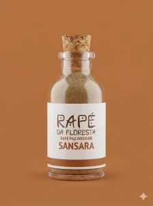 Rapé Paz Interior — Sansara Descrição nova: O Sansara é raro de encontrar — é chamado de Rapé da Sorte porque, segundo as tradições, tira a panema: energias estagnadas, tristezas e bloqueios espirituais. Seu aroma profundo relaxa músculos, dissolve a ansiedade e acalma pensamentos. Perfeito para meditar, descansar ou encerrar um dia corrido em paz. Composição: Tabaco, cinza de pau pereira e folhas de Sansara.